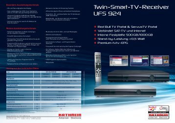 99811965; Twin-Smart-TV-Receiver UFS 924 - Kathrein
