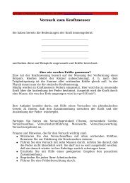 Versuch zum Kraftmesser - Erhard Werner zu Hause