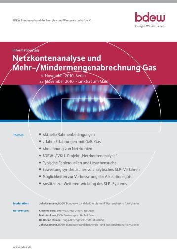 Informationstage "Netzkontenanalyse und Mehr ... - EW Medien