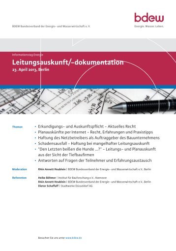 Leitungsauskunft/-dokumentation - EW Medien