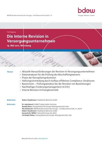 Die Interne Revision in Versorgungsunternehmen - EW Medien