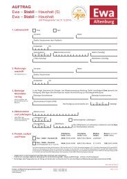 AUFTRAG Ewa – Stabil – Haushalt (S) - EWA Altenburg