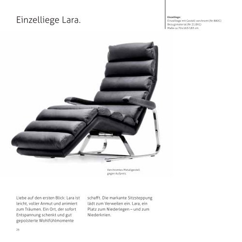 Einzelliege Lara. - Ewald Schillig