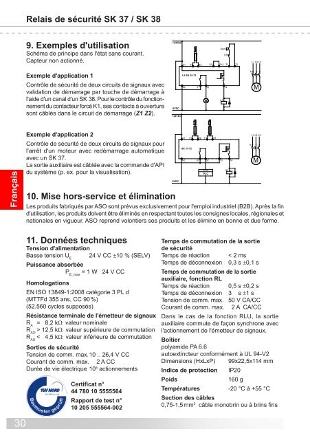 SK 37 / SK 38 - ASO Safety