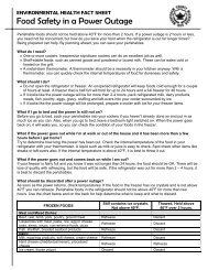 Food Safety in a Power Outage - Washtenaw County