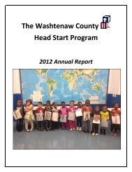 The Washtenaw County Head Start Program