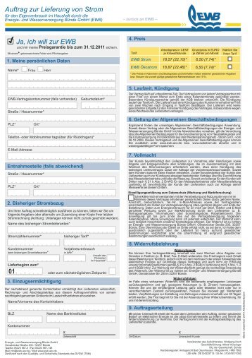 Auftrag zur Lieferung von Strom 01 Ja, ich will zur EWB
