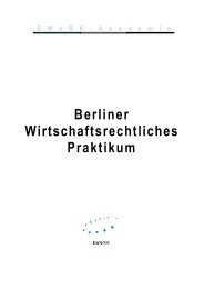 Berliner Wirtschaftsrechtliches Praktikum - EWeRK - Humboldt ...