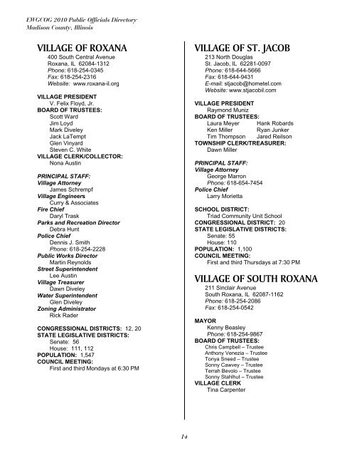 East-West Gateway's 2010 Public Officials Directory