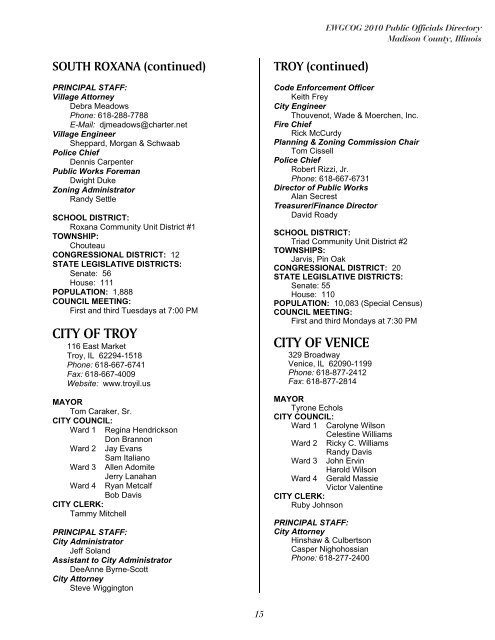 East-West Gateway's 2010 Public Officials Directory