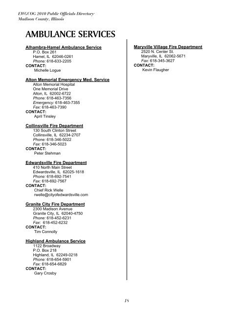 East-West Gateway's 2010 Public Officials Directory