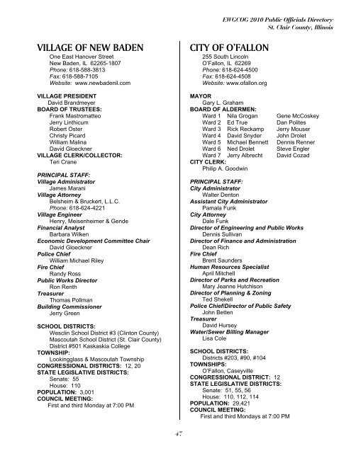 East-West Gateway's 2010 Public Officials Directory