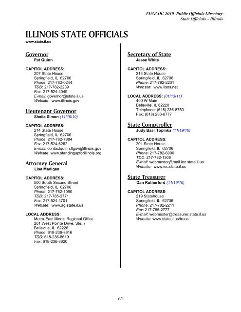 East-West Gateway's 2010 Public Officials Directory