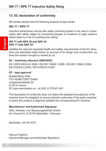 ISK 77 / SPK 77 - ASO Safety