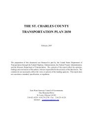 St. Charles County Transportation Plan 2030 - East-West Gateway ...