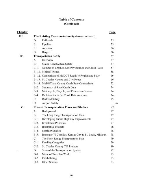 St. Charles County Transportation Plan 2030 - East-West Gateway ...