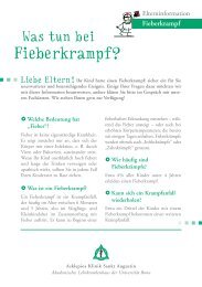 Fieberkrampf? - Asklepios Kinderklinik Sankt Augustin