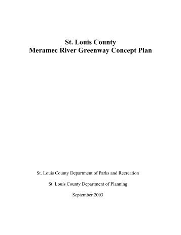 St. Louis County Meramec River Greenway Concept Plan, 2003