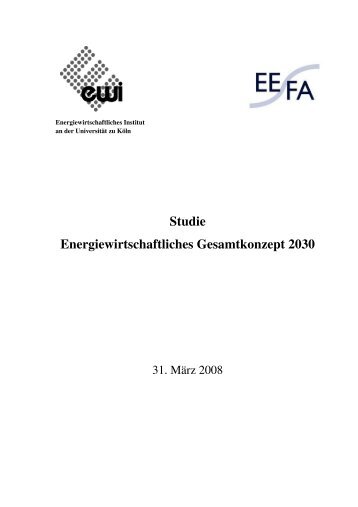 Studie - Energiewirtschaftliches Institut an der Universität zu Köln