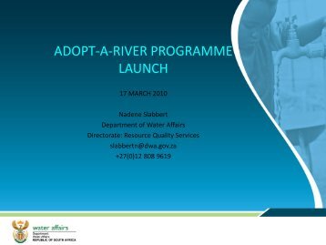 ADOPT-A-RIVER PROGRAMME LAUNCH - eWISA