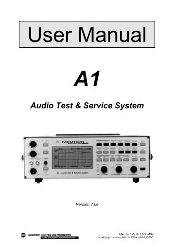 Audio Test & Service System