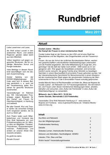 Rundbrief März 2011 [pdf] - Eine Welt Netzwerk Hamburg eV