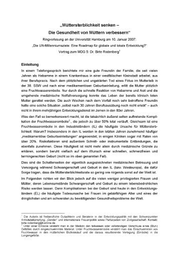 Dr. Birte Rodenberg, Soziologin und entwicklungspolitische ...