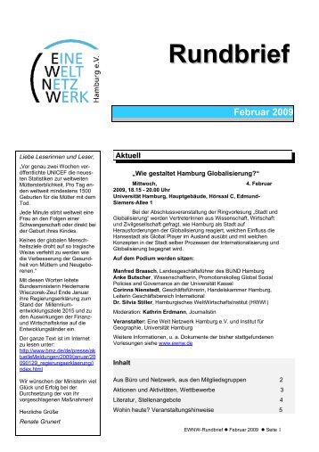 Rundbrief Februar 2009 [pdf] - Eine Welt Netzwerk Hamburg eV