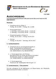 AUSSCHREIBUNG - ASM - Bezirk 10 Mindelheim