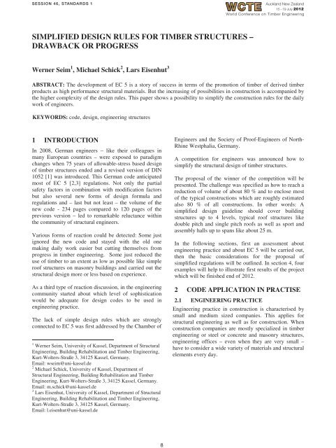 simplified design rules for timber structures - Engineered Wood ...