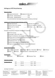 Kfz Analysebogen zur Angebotserstellung - Asko Assekuranzmakler ...