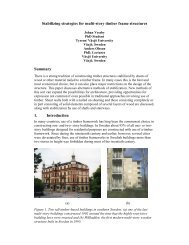 Stabilizing strategies for multi-story timber frame structures Summary ...