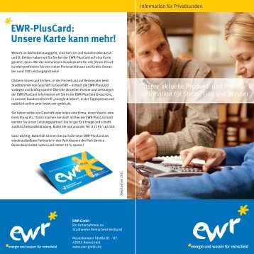 EWR-PlusCard: Unsere Karte kann mehr! - EWR GmbH