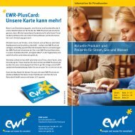 EWR-PlusCard: Unsere Karte kann mehr! - EWR GmbH