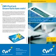 EWR-PlusCard: Unsere Karte kann mehr! - EWR GmbH