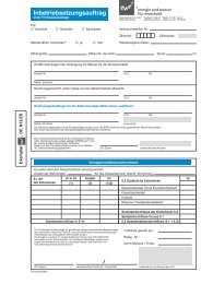 Inbetriebsetzungsauftrag - EWR GmbH