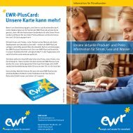 EWR-PlusCard: Unsere Karte kann mehr! - EWR GmbH