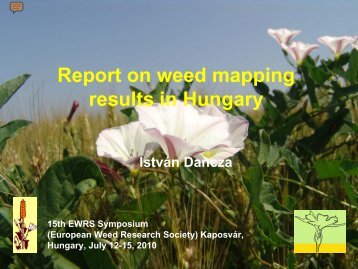 Report on weed mapping results in Hungary - European Weed ...