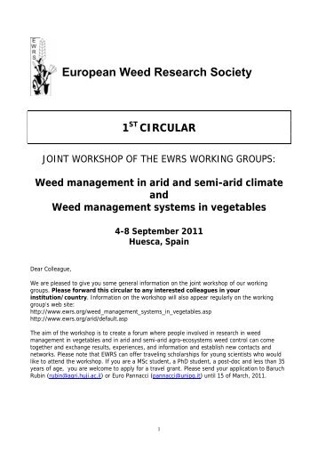 Weed management in arid and semi-arid climate & Weed ...