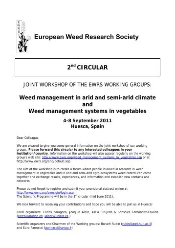 Weed management in arid and semi-arid climate & Weed ...