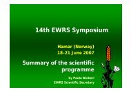 14th EWRS Symposium - European Weed Research Society