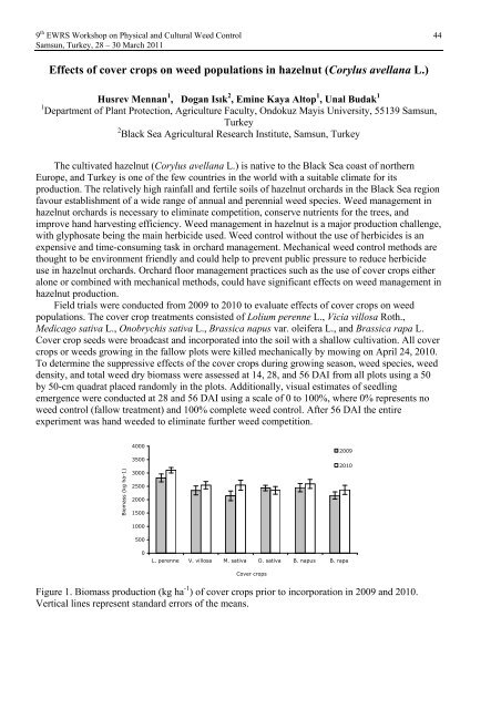 Physical and Cultural Weed Control Working Group of - European ...