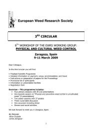 3 rd Circular (pdf) - European Weed Research Society