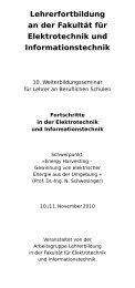 Lehrerfortbildung an der Fakultät für Elektrotechnik und ...