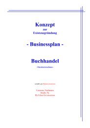 Konzept - Businessplan - Buchhandel