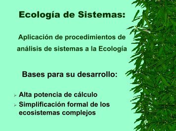 Ecología de Sistemas: