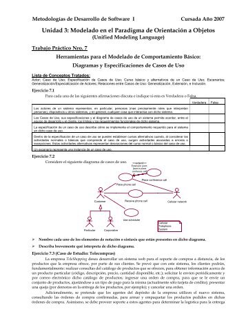 Unidad 3: Modelado en el Paradigma de Orientación a Objetos