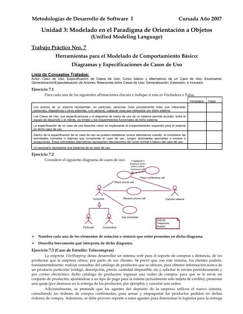 Unidad 3: Modelado en el Paradigma de Orientación a Objetos