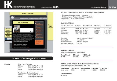 Media-Informationen - Holz-Zentralblatt