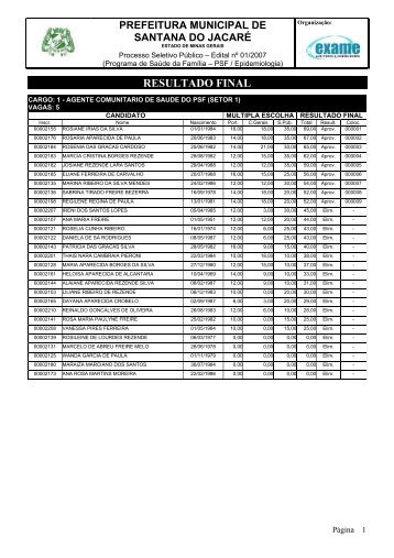 RESULTADO FINAL - exame consultores